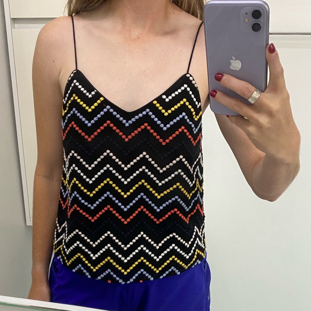Colorful chevron dot tank